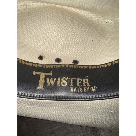 Twister 20X Mexico Straw Cowboy Hat Pre-owned Size 7 1/2 Western Classic - Picture 8 of 11